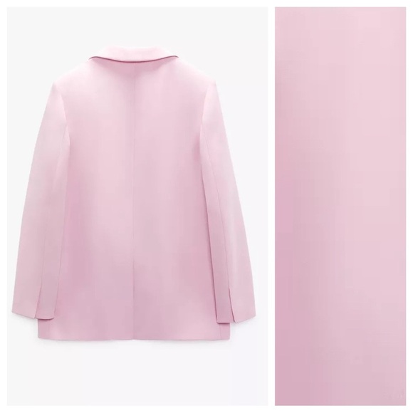 NWT. Zara Pink Oversized Menswear Style Blazer. Size S. - Picture 4 of 12